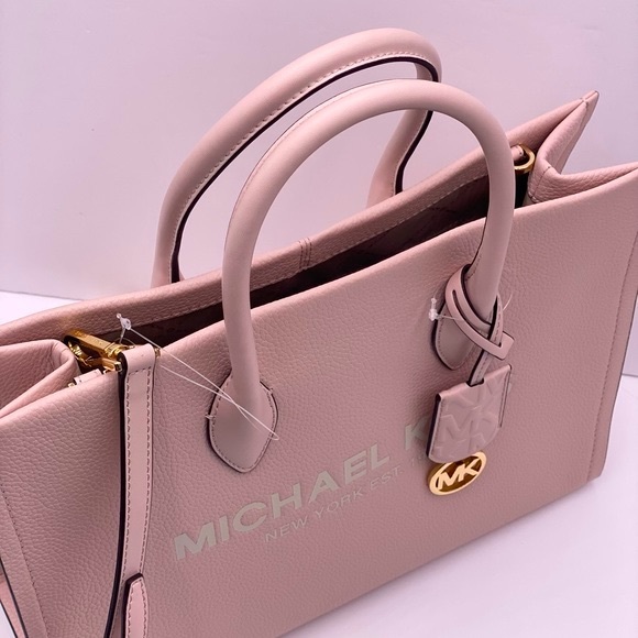 Michael Kors MK Mirella Medium Pebbled Leather Tote Bag - Picture 3 of 12